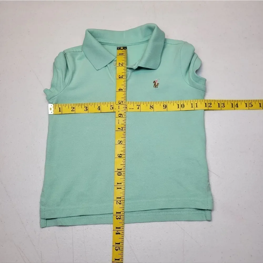 Girls Mint Polo Top by Ralph Lauren and Gap Plaid Shorts Cotton Size 3T